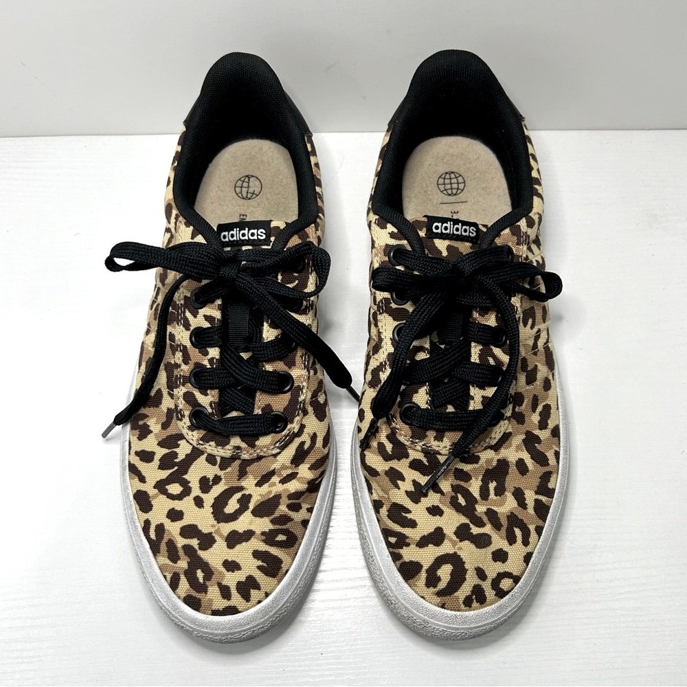 Adidas x FARM Rio Vulcraid3R Hazy Beige Leopard Print Skate Shoe Size 8